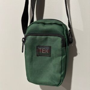 Vintage Green Compact Crossbody Bag